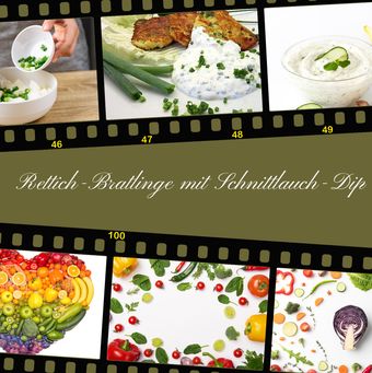 Rettich-Bratlinge mit Schnittlauch-Dip